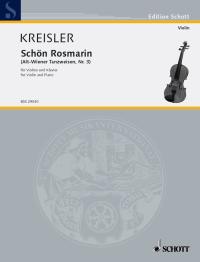 Kreisler Schon Rosmarin 3 Old Viennese Dances Vln Sheet Music Songbook