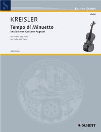 Kreisler Tempo Di Minuetto In Style Pugnani Violin Sheet Music Songbook