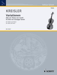 Kreisler Variations (theme Of Corelli)  Violin Sheet Music Songbook