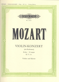 Mozart Concerto K211 No 2 D Kuchler Violin & Piano Sheet Music Songbook