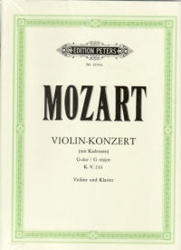 Mozart Concerto K216 No 3 G Flesch Violin Sheet Music Songbook