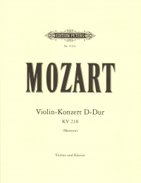 Mozart Concerto K218 No 4 D Marteau Violin Sheet Music Songbook