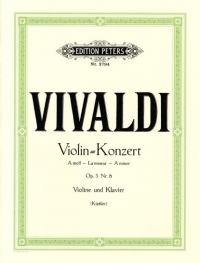 Vivaldi Concerto Op3 No 6 Amin Rv356 Kuchler Vln Sheet Music Songbook
