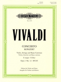 Vivaldi Concerto Op3 No 12 E Rv265 Kuchler Violin Sheet Music Songbook