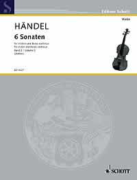 Handel Sonatas (6) Vol 2 Violin & Piano Doflein Sheet Music Songbook
