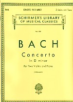 Bach Concerto Dmin Herrmann 2 Violins & Piano Sheet Music Songbook