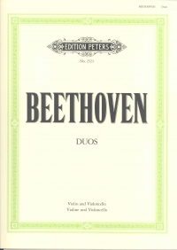Beethoven Duets (3) Hermann Violin & Cello Sheet Music Songbook