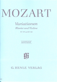 Mozart Variations Kv359 & Kv360 Violin Sheet Music Songbook