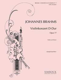 Brahms Concerto Op77 D Joachim Violin & Piano Sheet Music Songbook