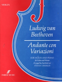 Beethoven Andante Con Variazioni Violin & Piano Sheet Music Songbook