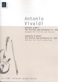 Vivaldi Concerto Gmin Rv318 Nagy Violin & Piano Sheet Music Songbook