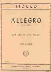 Fiocco Allegro G Gingold Violin Sheet Music Songbook