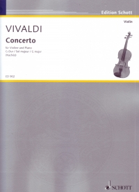 Vivaldi Concerto Op4 No 12 G Rv298 Nachez Vln & Pf Sheet Music Songbook