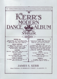 Kerr Modern Dance Album Violin Sheet Music Songbook