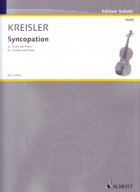 Kreisler Syncopation Violin Sheet Music Songbook