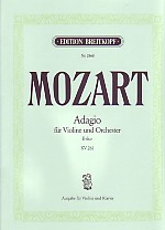 Mozart Adagio K261 Violin Sheet Music Songbook