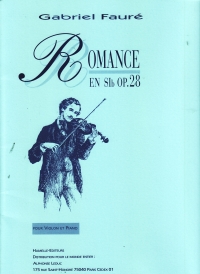 Faure Romance Op28 Violin Sheet Music Songbook