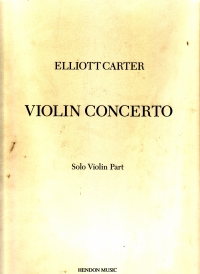 Carter Concerto Amin Solo Violin Part Sheet Music Songbook