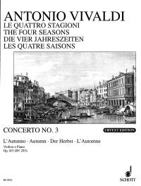 Vivaldi 4 Seasons Op8 No 3 Autumn Violin Sheet Music Songbook