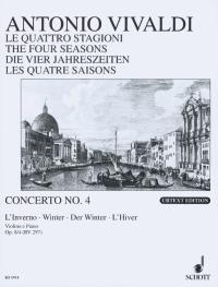 Vivaldi 4 Seasons Op8 No 4 Winter Violin Sheet Music Songbook