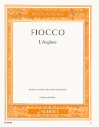 Fiocco Langlaise Violin & Piano Sheet Music Songbook