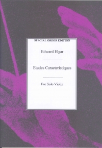 Elgar Etudes Caracteristiques Op24 Solo Violin Sheet Music Songbook