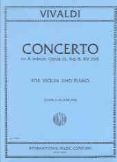 Vivaldi Concerto Op3 No 6 Amin Galamian Violin Sheet Music Songbook