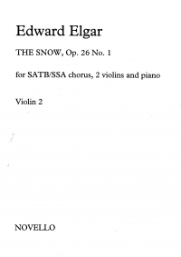 Elgar Snow Op 26 No 1 Violin 2 Sheet Music Songbook