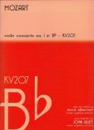 Mozart Concerto K207 No 1 Bb Alley/alberman Violin Sheet Music Songbook