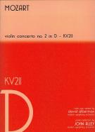 Mozart Concerto K211 No 2 D Alley/alberman Vn & Pno Sheet Music Songbook