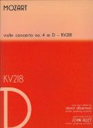 Mozart Concerto K218 No 4 D Alley/alberman Violin Sheet Music Songbook