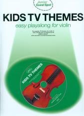 Junior Guest Spot Kids Tv Themes Violin Book & Cd Sheet Music Songbook