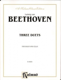 Beethoven Duets (3) Violin & Cello Sheet Music Songbook
