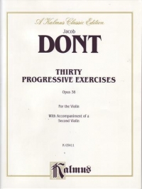 Dont Progressive Exercises (30) Op38 Violin Sheet Music Songbook