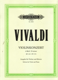 Vivaldi Concerto Dmin Violin & Piano Sheet Music Songbook
