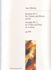 Sibelius Serenade No 2 G Minor Op69b Violin & Pno Sheet Music Songbook