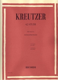 Kreutzer Studies (42) Violin Sheet Music Songbook