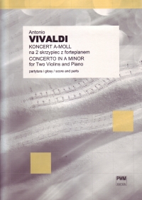 Vivaldi Concerto Amin 2 Violins & Piano Sheet Music Songbook