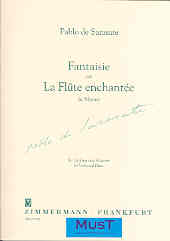 Sarasate Fantaisie On Mozarts Magic Flute Violin Sheet Music Songbook
