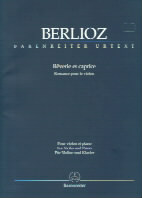 Berlioz Reverie Et Caprice (romance) Violin & Pian Sheet Music Songbook