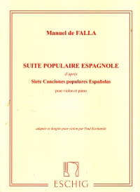 Falla Suite Populaire Espagnole Violin & Piano Sheet Music Songbook