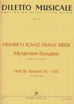 Biber Mysterien-sonaten Iii (xi-xvi) Violin & Bc Sheet Music Songbook