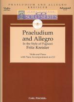 Kreisler Praeludium & Allegro Violin & Pf Cd Solos Sheet Music Songbook
