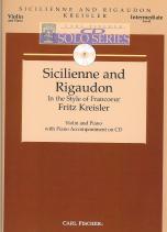 Kreisler Sicilienne & Rigaudon Violin +online Sheet Music Songbook
