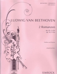 Beethoven 2 Romances Op40/op50 Violin & Piano Sheet Music Songbook