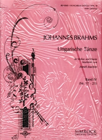 Brahms Hungarian Dances Vol 4 Violin & Piano Sheet Music Songbook