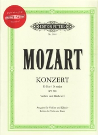 Mozart Concerto No 4 D K218 Bk & Cd Violin & Piano Sheet Music Songbook
