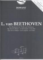 Beethoven Romances (2) Op40 G/op50 F Bk &cd Dowani Sheet Music Songbook