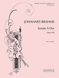 Brahms Sonata A Op100 Violin & Piano Sheet Music Songbook