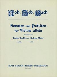 Bach Sonatas & Partitas Vol 1 Violin Sheet Music Songbook